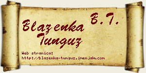 Blaženka Tunguz vizit kartica
